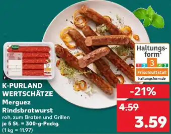 Kaufland K-PURLAND WERTSCHÄTZE Merguez Rindsbratwurst Angebot