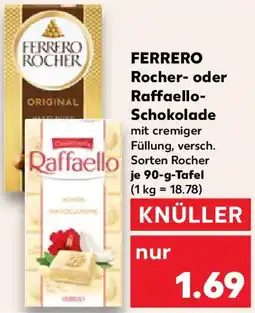 Kaufland FERRERO Rocher oder Raffaello Schokolade Angebot
