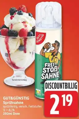 Edeka GUT&GÜNSTIG Sprühsahne Angebot