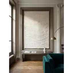 Netto Marken-Discount Wollteppich Wellen-Relief Weiß 140 x 200 cm - CARVE Kadima Design Angebot