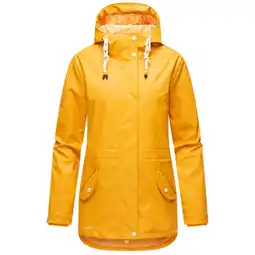 Netto Marken-Discount NAVAHOO Damen Warmer Regenjacke Wasserdichter Regenmantel mit Kapuze Oceans Heart Angebot
