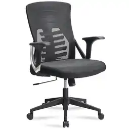 Netto Marken-Discount Bürodrehstuhl Schwarz Mesh mit Wippmechanik, 4-fach Lordosenstütze und Höhenverstellung ATLAS Angebot
