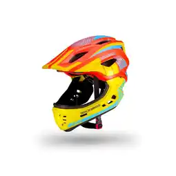 Netto Marken-Discount Rockbros Kinder Fahrradhelm mit Kinnschutz Gelb / Orange M Angebot