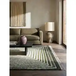 Netto Marken-Discount Flachgewebe-Teppich Wollmischung Grün 140 x 200 cm - FROND Kadima Angebot