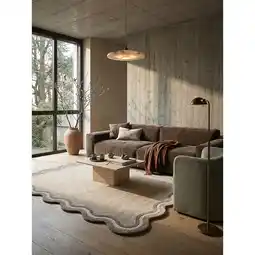 Netto Marken-Discount Wollteppich geometrisch Naturfarben 200 x 290 cm - WINCH Kadima Angebot