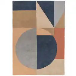 Netto Marken-Discount Wollteppich geometrisch Pastell-Bunt 160 x 230 cm - DEBEN Kadima Angebot