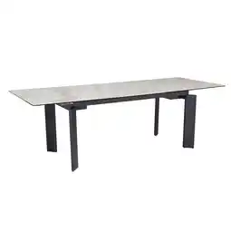 Netto Marken-Discount Esstisch Ausziehbar Keramik Glas Marmoroptik 180-240 MALTA, Weiß-Schwarz 180x95x77 cm Angebot
