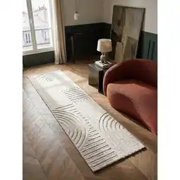 Netto Marken-Discount Läufer Wolle Elfenbein 60 x 230 cm - LEVEN Kadima Design Angebot