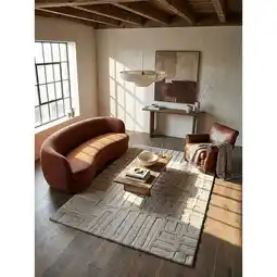 Netto Marken-Discount Wollteppich abstrakt Natur 160 x 230 cm - EDALE Kadima Design Angebot