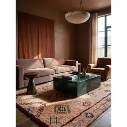 Netto Marken-Discount Wollteppich Rauten Pfirsich 120 x 170 cm - BRUE Kadima Design Angebot