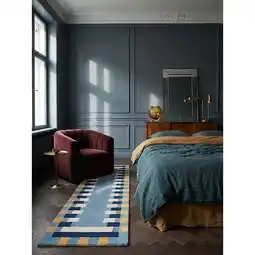 Netto Marken-Discount Läufer geometrisch Blau-Gelb 60 x 230 cm - WENSUM Kadima Design Angebot