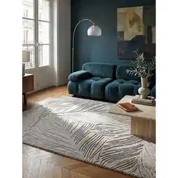 Netto Marken-Discount Wollteppich floral Grau 200 x 290 cm - LEVEN Kadima Design Angebot