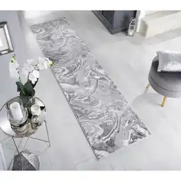 Netto Marken-Discount Läufer abstrakt Silber 60 x 230 cm - OUSE Kadima Design Angebot