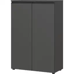 Netto Marken-Discount Aktenschrank 2-türig Soft-Close, 3 Ordnerhöhen 81x120x40 cm Graphit Angebot
