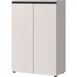 Netto Marken-Discount Aktenschrank 2-türig Soft-Close, 3 Ordnerhöhen 81x120x40 cm Greige Angebot