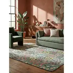 Netto Marken-Discount Wollteppich floral Grün-Bunt 160 x 230 cm - VALE Kadima Design Angebot