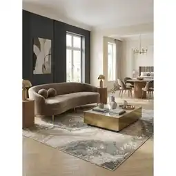Netto Marken-Discount Teppich SIENA-Elsa, abstrakt, Grau-Beige, 120 x 180 cm Angebot