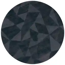 Netto Marken-Discount Wollteppich Hoch-Tief Anthrazit Ø160 cm - DEBEN Kadima Design Angebot
