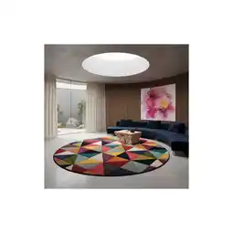 Netto Marken-Discount Teppich handgeschnitzt Bunt Ø160 cm - MEON Kadima Design Angebot