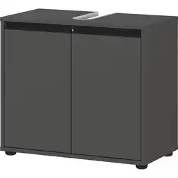Netto Marken-Discount Waschbeckenunterschrank 63 cm mit zwei Türen und Einlegeboden Graphit Angebot