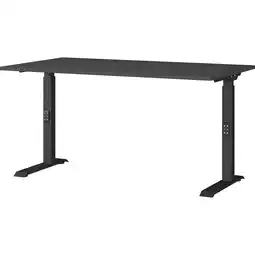 Netto Marken-Discount Schreibtisch höheneinstellbar Stuttgart 68-91cm Graphit 140x80cm, C-Fuß Angebot