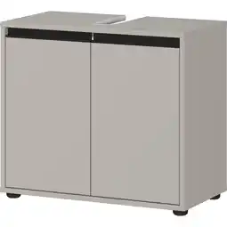 Netto Marken-Discount Waschbeckenunterschrank 63 cm mit zwei Türen und Einlegeboden Steingrau Angebot