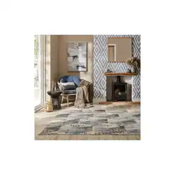 Netto Marken-Discount Teppich geometrisch Blau-Grau 200 x 290 cm - WYE Kadima Design Angebot