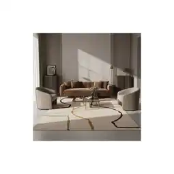 Netto Marken-Discount Wollteppich ELAN-Omont, geometrisch-abstrakt, Beige, 120 x 170 cm Angebot