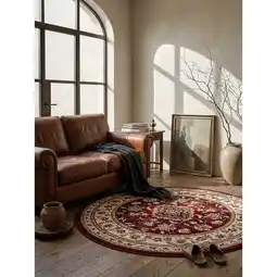 Netto Marken-Discount Teppich Orient Rot Ø133 cm - GLAZERT Kadima Design Angebot