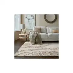 Netto Marken-Discount Wollteppich abstrakt Natur-Braun 160 x 230 cm - HUMBER Kadima Design Angebot