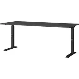 Netto Marken-Discount Schreibtisch höheneinstellbar Stuttgart 68-91cm Graphit 180x80cm, C-Fuß Angebot