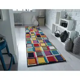 Netto Marken-Discount Läufer Blockmuster Bunt 66 x 300 cm - MEON Kadima Design Angebot