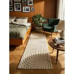 Netto Marken-Discount Läufer geometrisch Natur 60 x 230 cm - LEVEN Kadima Design Angebot
