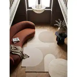 Netto Marken-Discount Wollteppich Kurzflor Natur 150 x 240 cm - HALLEIN Kadima Design Angebot