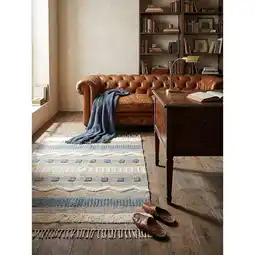 Netto Marken-Discount Teppich gestreift Natur-Blau 160 x 230 cm - WHARFE Kadima Design Angebot