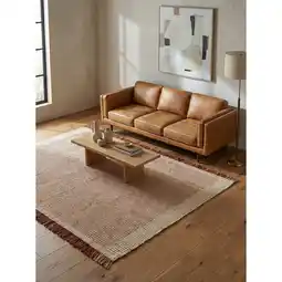 Netto Marken-Discount Wollteppich handgewebt mit Fransen PISA, geometrisch, Terrakotta, 160 x 230 cm Angebot