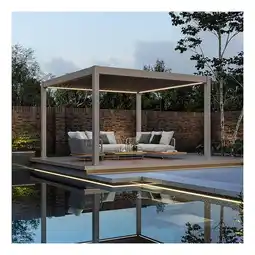 Netto Marken-Discount Weide E-Deluxe Plus elektrische Pergola Voll-Aluminium 4x4m mit Lamellendach Ivory Sand? Angebot
