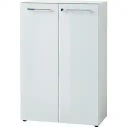 Netto Marken-Discount Aktenschrank Muenchen Glasfront Soft-Close Abschließbar, Weiß 80x37x120cm Angebot