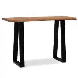 Netto Marken-Discount Schreibtisch – Massivholz Akazie, 118x41 cm, Live-Edge Design, schmal Angebot