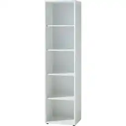 Netto Marken-Discount Aktenregal hoch schmal MUENCHEN 50x37x196 cm 5 Ordnerhöhen Weiß Angebot