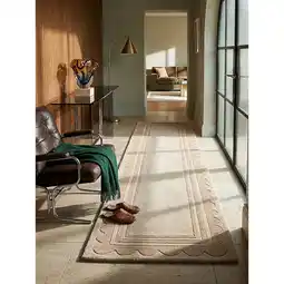 Netto Marken-Discount Läufer handgeschnitzt Beige 80 x 230 cm - WENSUM Kadima Design Angebot