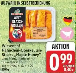Edeka Wiesenhof Hähnchen-Oberkeulen Steaks ,,Maple Honey" Angebot