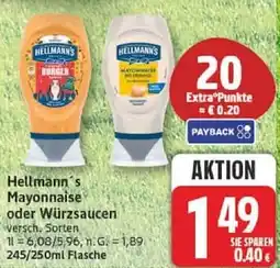 Edeka Hellmann's Mayonnaise oder Würzsaucen Angebot