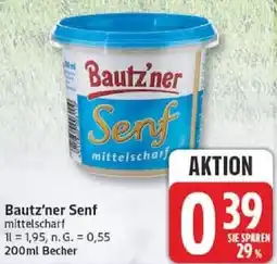 Edeka Bautz'ner Senf Angebot