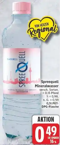Edeka Spreequell Mineralwasser Angebot