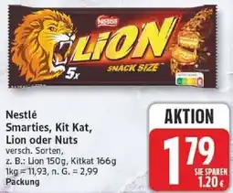 Edeka Nestlé Smarties, Kit Kat, Lion oder Nuts Angebot