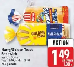 Edeka Harry/Golden Toast Sandwich Angebot