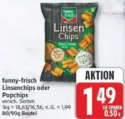 Edeka funny-frisch Linsenchips oder Popchips Angebot