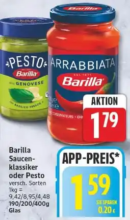 Edeka Barilla Saucenklassiker oder Pesto Angebot