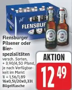 Edeka Flensburger Pilsener oder Bierspezialitäten Angebot